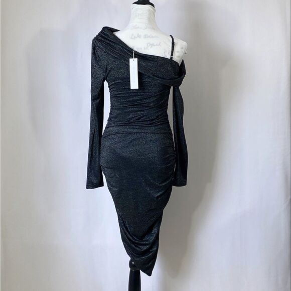Jonathan Simkhai Standard Sabine Ruched Metallic Body-Con Dress size S - Picture 7 of 12